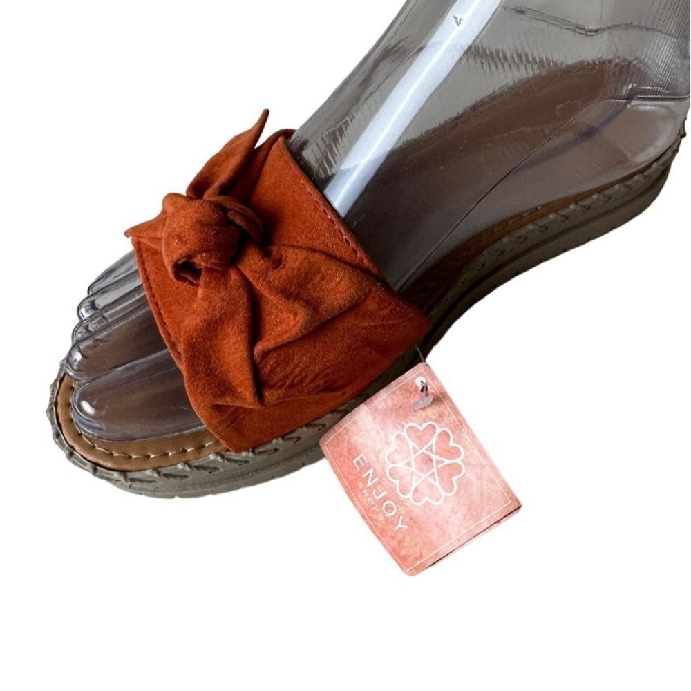 Enjoy Shoes  Women's Sandals Slippers Synthetic Orange Size 6 Uk 4 Sku 2529 - Picture 7 of 11